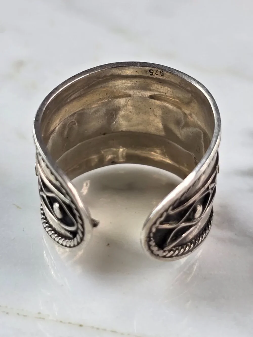 Womens Vintage Estate Sterling Silver Southwestern Ring 4.2g E622